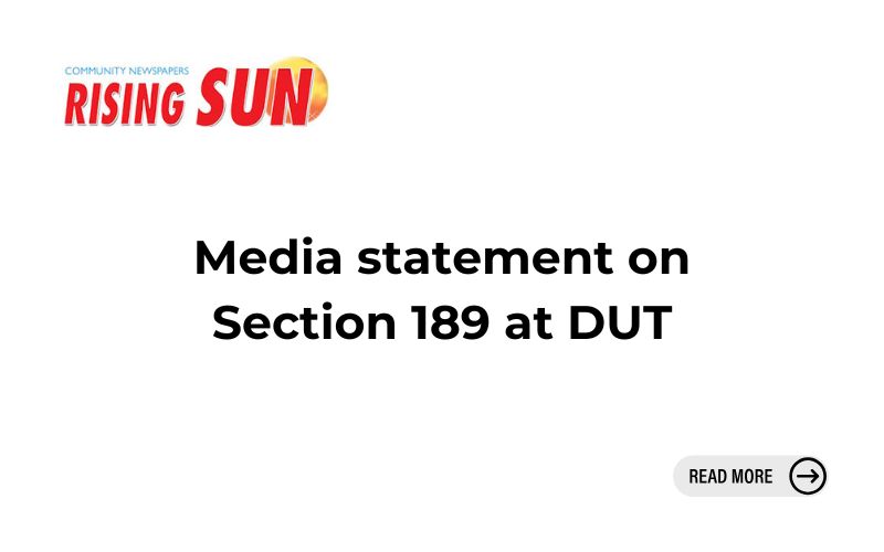 Media statement on Section 189 at DUT